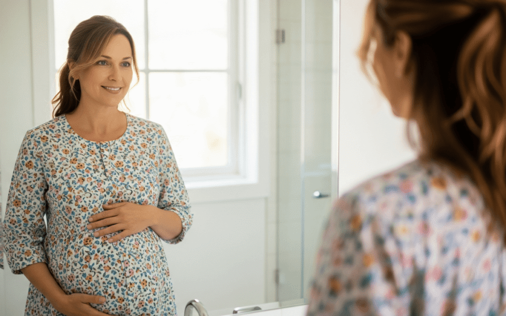 Woman over 40 noticing belly fat while on testosterone replacement therapy
