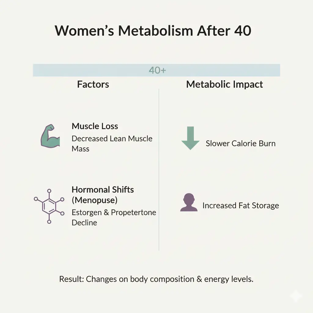 metabolism changes calorie needs for women over 40