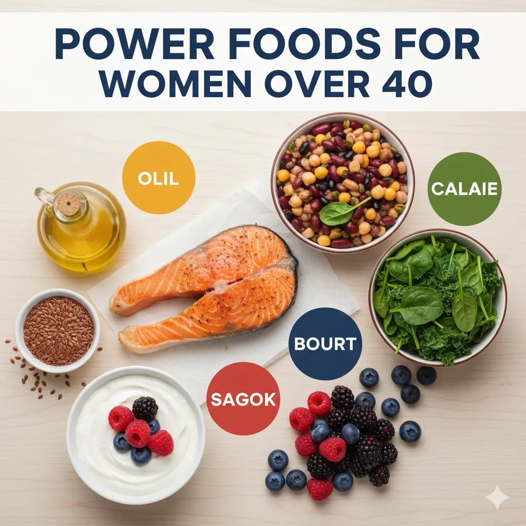 Best healthy foods to boost energy and hormones in a diet plan for women over 40