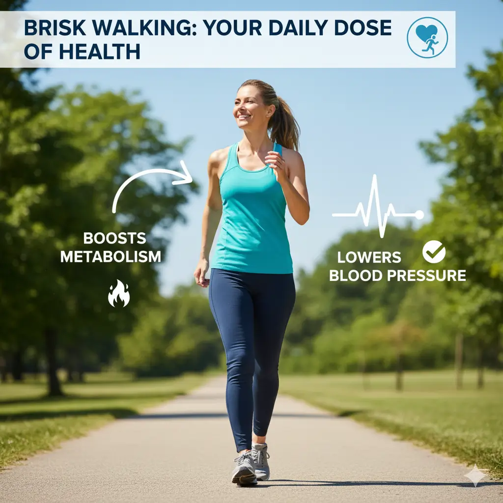 Strength training women over 40 combined with brisk walking for hormonal balance and blood pressure health