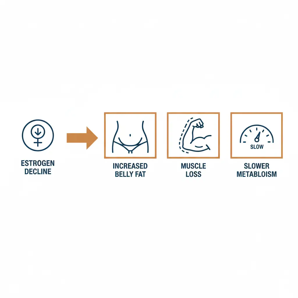 hormonal changes in menopause affecting weight loss and belly fat