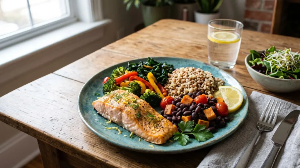 healthy diet to manage average weight gain during menopause